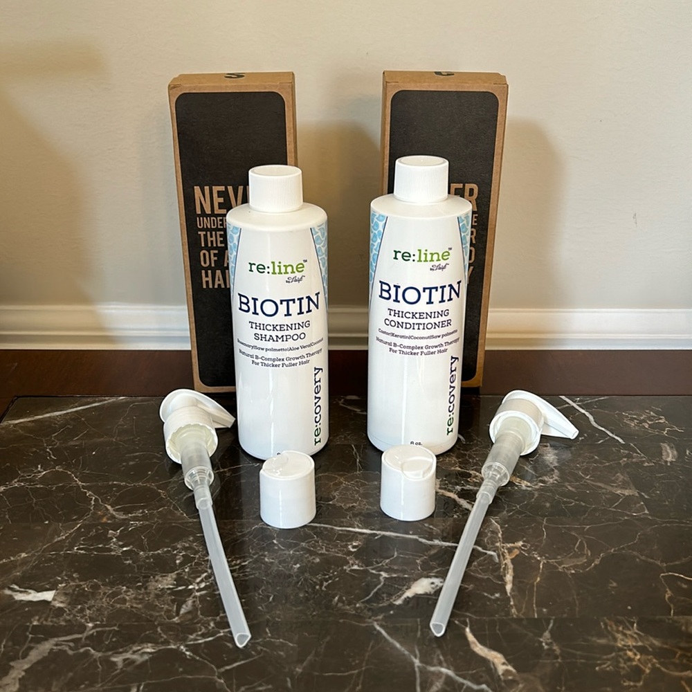Biotin thickening shampoo and conditioner set. Brand new in box.